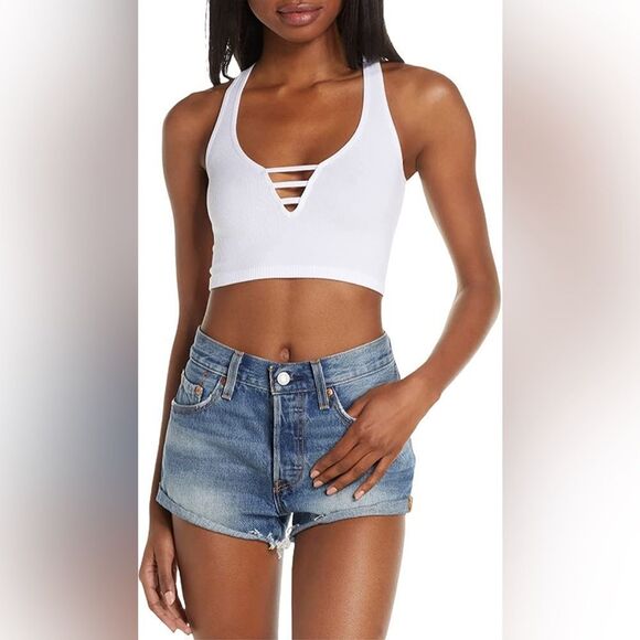 Free People Strapped In Brami In White - Picture 1 of 4